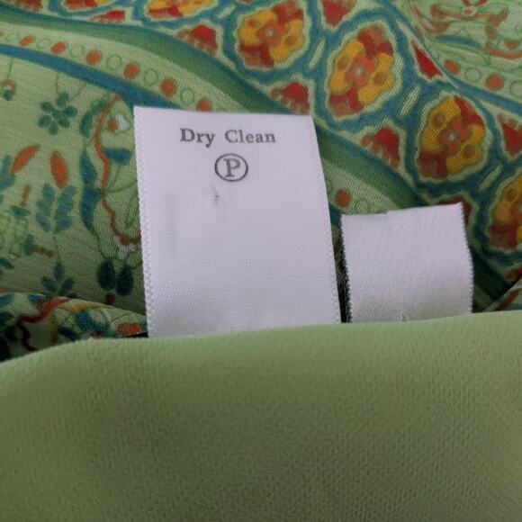 Y2K Midi Skirt PS PM Green Fairy Floral Vintage Boho Feminine Ruffle Blue Dainty - Picture 9 of 9